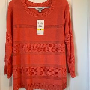 Pink Cropped Sleeve Sweater